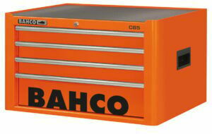 Afbeelding van een Bahco Opzetkast 'classic' C85 26" met 4 lades | oranje | 419 mm x 501 mm x 677 mm - 1485K4