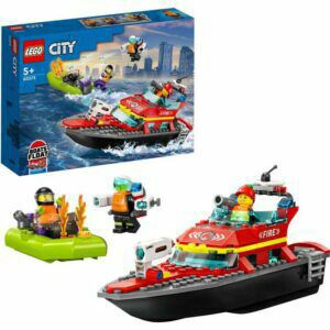 Afbeelding van een LEGO City - Reddingsboot Brand Constructiespeelgoed