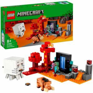 Afbeelding van een LEGO Minecraft - Hinderlaag bij het Nether-portaal Constructiespeelgoed