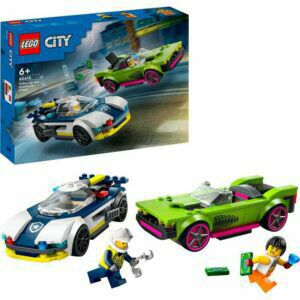 Afbeelding van een LEGO City - Politiewagen en snelle autoachtervolging Constructiespeelgoed