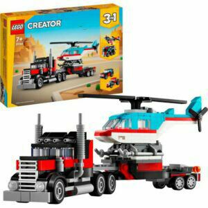 Afbeelding van een LEGO Creator 3-in-1 - Truck met helikopter Constructiespeelgoed