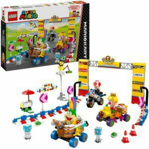 Afbeelding van een LEGO Super Mario - Mario Kart - Baby Peach en grand prix-set Constructiespeelgoed