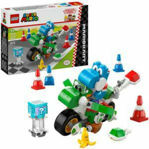 Afbeelding van een LEGO Super Mario - Mario Kart - Yoshi-crosser Constructiespeelgoed