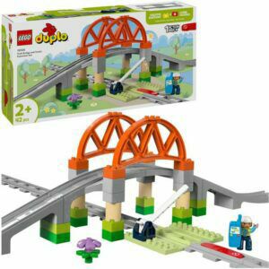 Afbeelding van een LEGO DUPLO Stad - Treinbrug en rails - uitbreidingsset Constructiespeelgoed