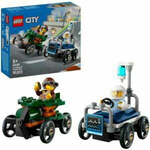 Afbeelding van een LEGO City - Raceautopakket: vliegtuig vs. ziekenhuisbed Constructiespeelgoed