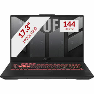 Afbeelding van een ASUS TUF Gaming A17 FA707NU-HX135W 17.3'' gaming laptop