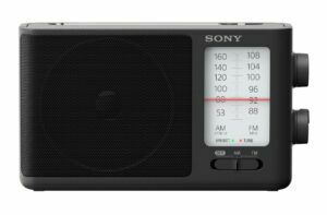 Afbeelding van een Sony ICF-506 FM radio Zwart