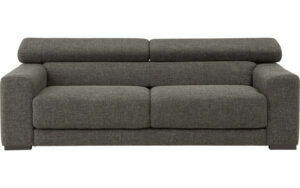 Afbeelding van een Goossens Bank Nora donkergrijs, stof, 2,5-zits, stijlvol landelijk