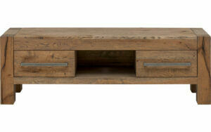 Afbeelding van een Goossens Tv Meubel Roots, 2 laden 1 open vak 45 cm diep