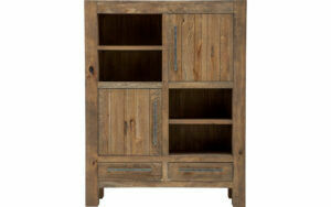 Afbeelding van een Goossens Opbergkast Roots, 2 deuren 2 laden 2 open vakken