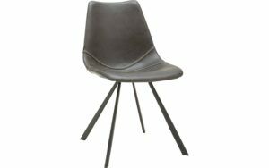 Afbeelding van een Goossens Eetkamerstoel Point antraciet kunstleer leuning, urban industrieel