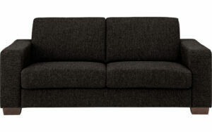 Afbeelding van een Goossens Bank N-joy Divana donkerbruin, stof, 2,5-zits, stijlvol landelijk