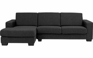 Afbeelding van een Goossens Hoekbank N-joy Divana Met Chaise Longue antraciet, stof, 2,5-zits, stijlvol landelijk met chaise longue links