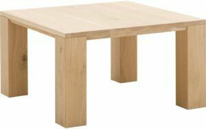 Afbeelding van een Goossens Hoektafel Luuk, hout eiken blank, modern design, 70 x 40 x 70 cm