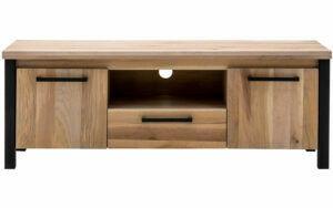 Afbeelding van een Goossens Tv Meubel Santos, 2 deuren 1 lade 1 open vak 40 cm diep