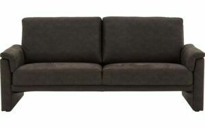 Afbeelding van een Goossens Bank Pim donkerbruin, micro leer, 3-zits, urban industrieel