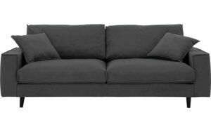 Afbeelding van een Goossens Bank Jonas grijs, stof, 3,5-zits, urban industrieel