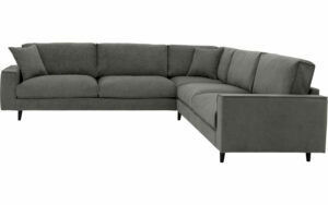 Afbeelding van een Goossens Bank Jonas grijs, stof, 3,5-zits, urban industrieel