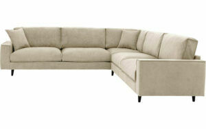 Afbeelding van een Goossens Bank Jonas beige, stof, 3,5-zits, urban industrieel