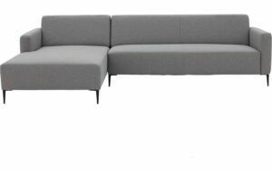 Afbeelding van een Goossens Bank Key West grijs, stof, 3-zits, modern design