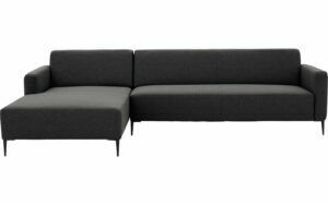 Afbeelding van een Goossens Bank Key West grijs, stof, 3-zits, modern design