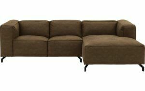 Afbeelding van een Goossens Bank Calvin groen, micro leer, 2-zits, modern design