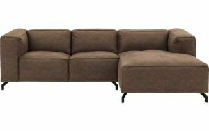 Afbeelding van een Goossens Bank Calvin bruin, micro leer, 2-zits, modern design