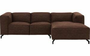 Afbeelding van een Goossens Bank Calvin bruin, micro leer, 2-zits, modern design