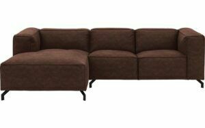 Afbeelding van een Goossens Bank Calvin bruin, micro leer, 2-zits, modern design