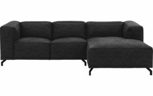 Afbeelding van een Goossens Bank Calvin antraciet, micro leer, 2-zits, modern design