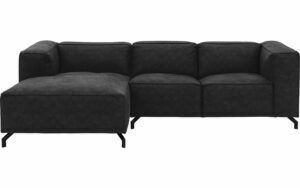 Afbeelding van een Goossens Bank Calvin antraciet, micro leer, 2-zits, modern design