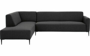 Afbeelding van een Goossens Bank Key West grijs, stof, 3-zits, modern design met ligelement links