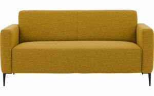 Afbeelding van een Goossens Bank Key West geel, stof, 2,5-zits, modern design