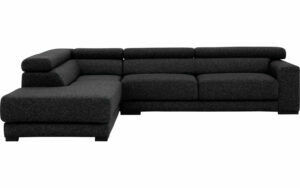 Afbeelding van een Goossens Bank Nora antraciet, stof, 2,5-zits, stijlvol landelijk met ligelement links