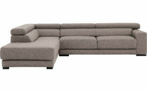 Afbeelding van een Goossens Bank Nora lichtgrijs, stof, 2,5-zits, stijlvol landelijk met ligelement links