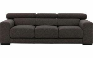 Afbeelding van een Goossens Bank Nora bruin, stof, 3-zits, stijlvol landelijk