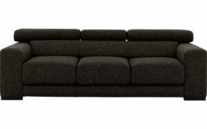 Afbeelding van een Goossens Bank Nora bruin, stof, 3-zits, stijlvol landelijk