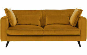 Afbeelding van een Goossens Bank Suite geel, stof, 3-zits, elegant chic