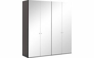 Afbeelding van een Goossens Kledingkast Easy Storage Ddk, Kledingkast 203 cm breed, 220 cm hoog, 4x spiegel draaideur