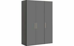 Afbeelding van een Goossens Kledingkast Easy Storage Ddk, Kledingkast 153 cm breed, 220 cm hoog, 3x glas draaideur