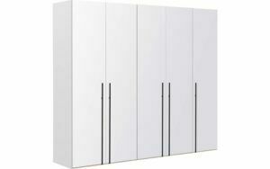 Afbeelding van een Goossens Kledingkast Easy Storage Ddk, Kledingkast 253 cm breed, 220 cm hoog, 5x glas draaideur