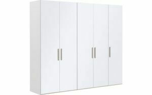 Afbeelding van een Goossens Kledingkast Easy Storage Ddk, Kledingkast 253 cm breed, 220 cm hoog, 5x glas draaideur