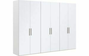 Afbeelding van een Goossens Kledingkast Easy Storage Ddk, Kledingkast 304 cm breed, 220 cm hoog, 6x glas draaideur