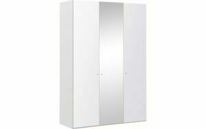 Afbeelding van een Goossens Kledingkast Easy Storage Ddk, Kledingkast 153 cm breed, 220 cm hoog, 2x glas draaideur en 1x spiegel draaideur midden