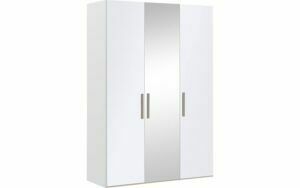 Afbeelding van een Goossens Kledingkast Easy Storage Ddk, Kledingkast 153 cm breed, 220 cm hoog, 2x glas draaideur en 1x spiegel draaideur midden
