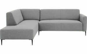 Afbeelding van een Goossens Bank Key West lichtgrijs, stof, 2,5-zits, modern design met ligelement links