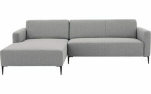 Afbeelding van een Goossens Bank Key West lichtgrijs, stof, 2,5-zits, modern design