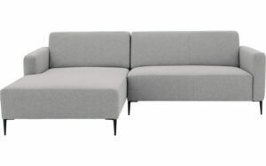 Afbeelding van een Goossens Bank Key West lichtgrijs, stof, 2-zits, modern design