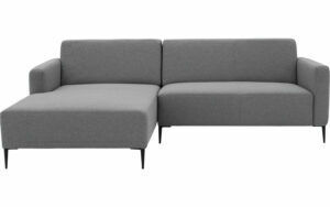 Afbeelding van een Goossens Bank Key West grijs, stof, 2-zits, modern design