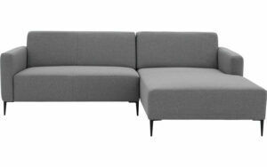 Afbeelding van een Goossens Bank Key West grijs, stof, 2-zits, modern design